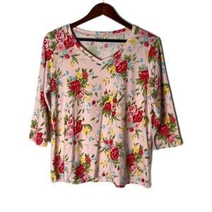 The Pioneer Woman Floral Print with 3/4 Sleeve Top